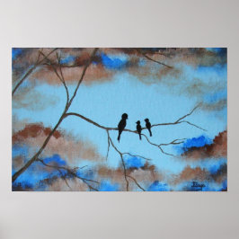 Familieboom Print Poster Van Originele Schilderij
