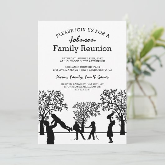 Familieboom reünie kaart (Staand voorkant)