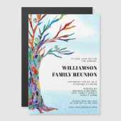 Familieboom reunion MagnetIc Uitnodiging Kaart Magnetische Uitnodiging (Voorkant / Achterkant)