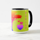 Familieboom Silhouette-foto  Mok (Voorkant rechts)