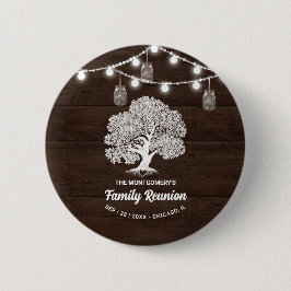 Familieboom Slingerlichten Reünie Knop Favor Ronde Button 5,7 Cm