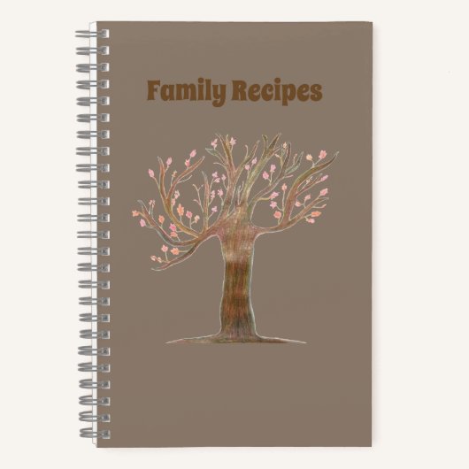 Familieboom Traditioneel Recipe Spiral Notitieboek (Voorkant)