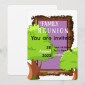 Familieboom-uitnodiging Kaart (Voorkant / Achterkant)