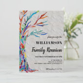 Familieboom Uitnodiging van de Reünie van de Famil (Staand voorkant)