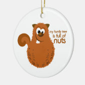 Familieboom vol Nuts Squirrel Keramisch Ornament (Links)