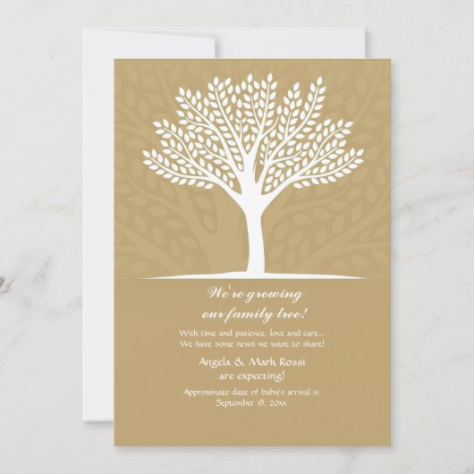 Familieboom Zwangerschap Aankondiging (Voorkant)