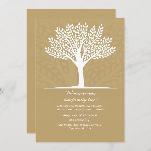 Familieboom Zwangerschap Aankondiging (Voorkant / Achterkant)