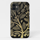 Familieboom zwarte goudnaam Jaar Oost Case-Mate iPhone Case (Achterkant)