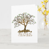 Familieboomnoten Kaart (Gele Bloem)