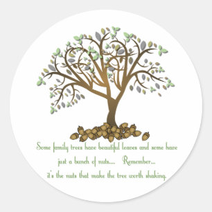 Familieboomnoten Ronde Sticker