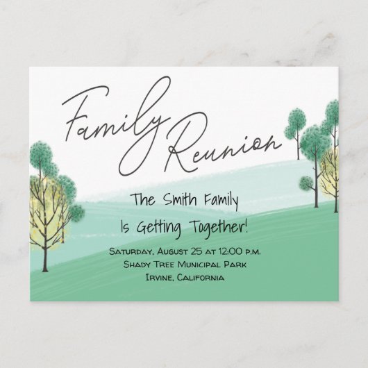 Familieboomreünie Briefkaart (Voorkant)