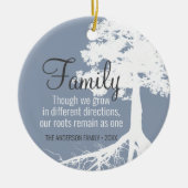 Familieboomstammen Foto gepersonaliseerd Keramisch Ornament (Voorkant)