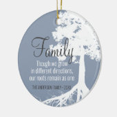 Familieboomstammen Foto gepersonaliseerd Keramisch Ornament (Links)