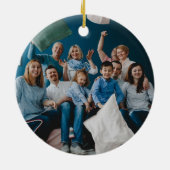 Familieboomstammen Foto gepersonaliseerd Keramisch Ornament (Achterkant)