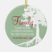 Familieboomstammen Foto gepersonaliseerd Keramisch Ornament (Voorkant)