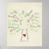 Familieboomteken, grootouders cadeau, aangepaste c poster (Voorkant)