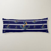 Familiebootnaam met Ankertouw Nautisch Lichaamskussen (Achterkant)