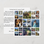 Familiebrief met 24 foto's gedurende het hele jaar kaart (Voorkant / Achterkant)