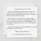 Familiebrief met 24 foto's gedurende het hele jaar kaart (Achterkant)