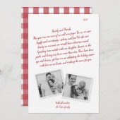 Familiebrief Rood Script Coronavirus Vakantie Kaar Aankondiging (Voorkant / Achterkant)