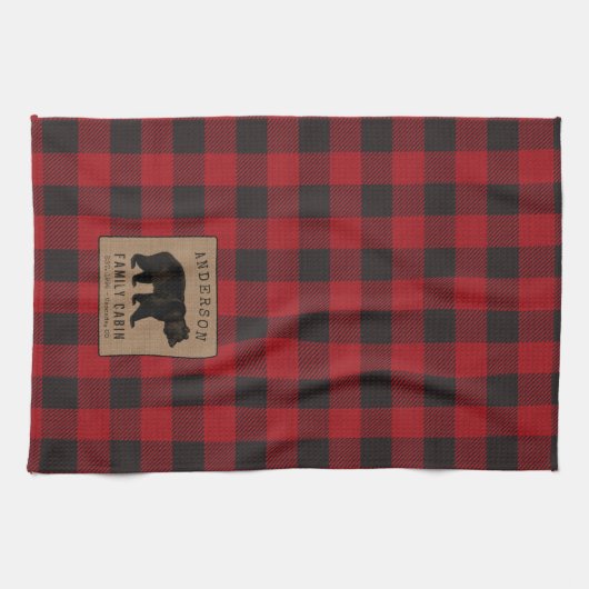 FamilieCabine Beer Red Buffalo Play Burlap Theedoek (Horizontaal)