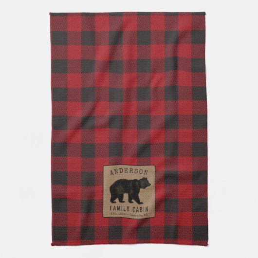FamilieCabine Beer Red Buffalo Play Burlap Theedoek (Verticaal)