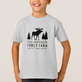 FamilieCabine Rustic Moose Pine Tree Silhouette T-shirt