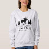 FamilieCabine Rustic Moose Pine Tree Silhouette Trui (Voorkant)