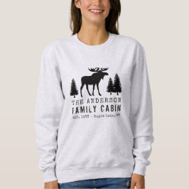 FamilieCabine Rustic Moose Pine Tree Silhouette Trui