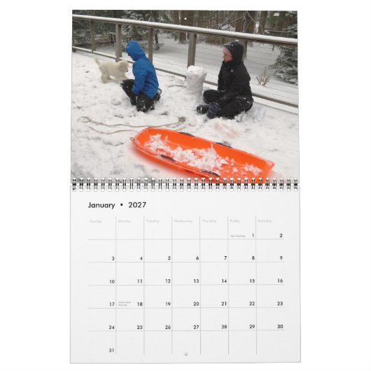 Familiecalender Kalender (Jan 2027)