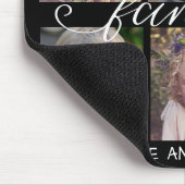 Familiecalligrafie | 6 Foto Collage Black Muismat (Hoek)