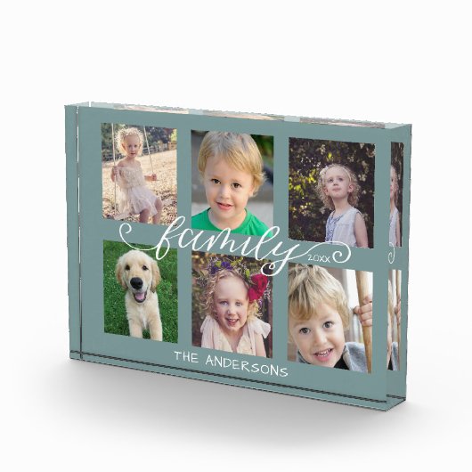 Familiecalligrafie | 6 Foto-collage Fotoblokken (Rechts)