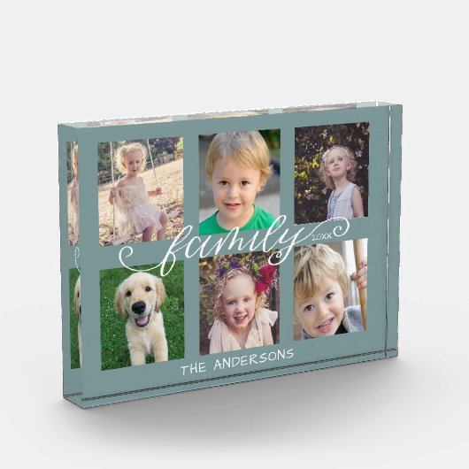 Familiecalligrafie | 6 Foto-collage Fotoblokken (Links)