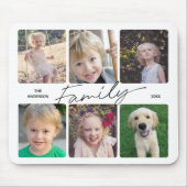 Familiecalligrafie 6 Fotocollage Muismat (Voorkant)