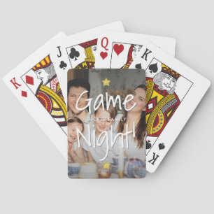Familiecards voor fotogame Night Gold Stars voor a Pokerkaarten