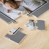 Familiecijfer 6 Foto Collage Gray Legpuzzel (Zijkant)