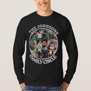 Familiecirkel Aangepaste unieke fotocollage T-shirt