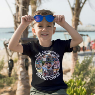 Familiecirkel Aangepaste unieke fotocollage T-shirt