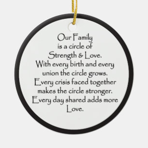 Familiecirkel van de liefdesorganisatie keramisch ornament