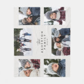 Familiecollage 6 foto eenvoudig modern, gebroken w fleece deken (Voorkant)