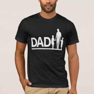 Familieconcept van vader en kinderen. t-shirt