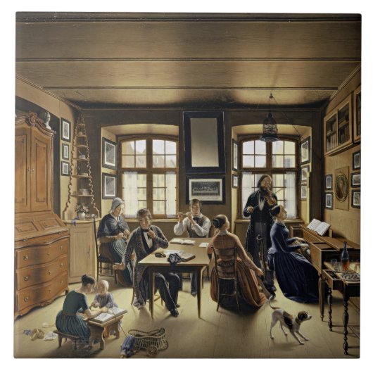 Familieconcert in Bazel (door Sebastian Gutzwiller Tegeltje (Voorkant)