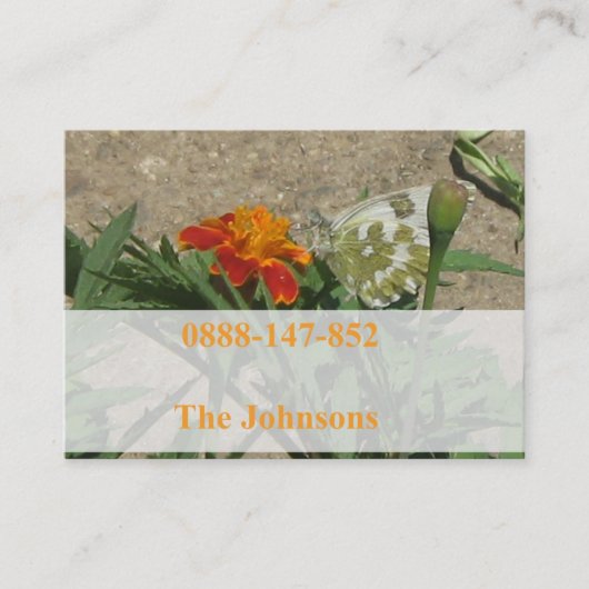 familiecontactkaarten contactkaartje (Voorkant)