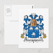 Familiecrest Bourguignon Briefkaart (Voorkant / Achterkant)