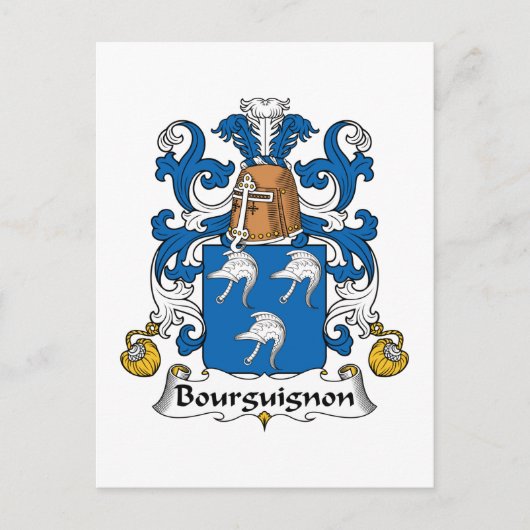 Familiecrest Bourguignon Briefkaart (Voorkant)