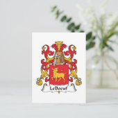 Familiecrest LeBoeuf Briefkaart (Staand voorkant)