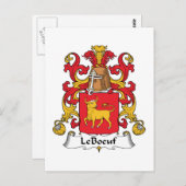 Familiecrest LeBoeuf Briefkaart (Voorkant / Achterkant)