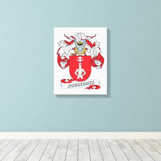 Familiecrest Rodriguez Canvas Afdruk (Insitu (Houten vloer))