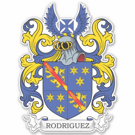 Familiecrest Rodriguez Sticker (Voorkant)