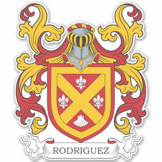 Familiecrest Rodriguez Sticker (Voorkant)